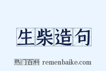 生柴造句是什么意思的图片